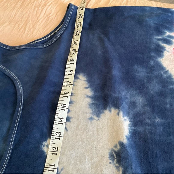 Anvil Tank Top T Shirt  Tye Dyed Size 2X Patriotic Red White Blue Y2K Unisex - Picture 6 of 7